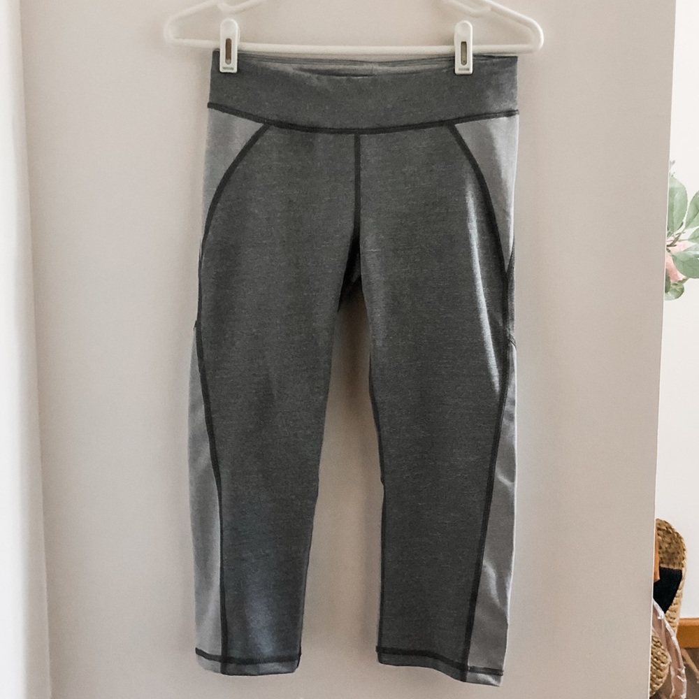 Gray Capri Workout Pants